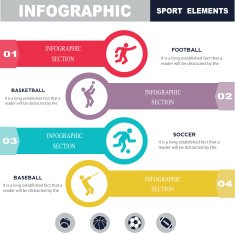 Sports infographics banners N4