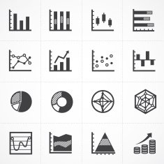 Vector business chart infographic icon set N2