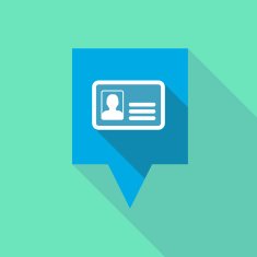 Tooltip icon with an id card N2