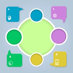 circle color infographic Template for diagram or graph presentation and N2