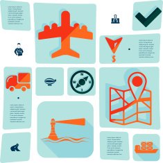 navigation flat infographic N9