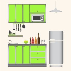 Kitchen interior concept illustration