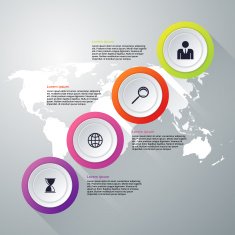 Vector illustration infographics four options N26
