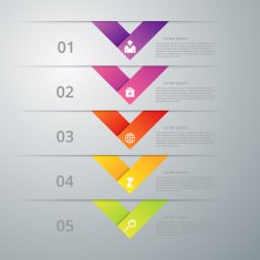 Vector illustration infographic five options N9