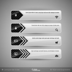 Vector tabs as design elements for business layouts N27