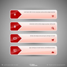Modern tabs as design elements Business symbols N44