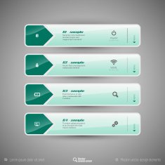 Vector tabs as design elements for business layouts N32