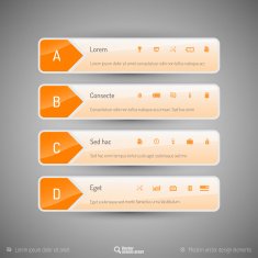 Modern tabs as design elements Business symbols N45