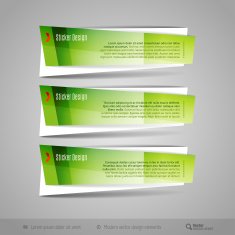 Modern Glossy Vector Banners N18