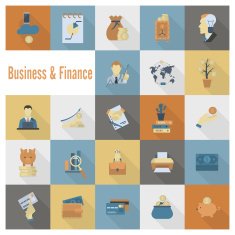 business and finance icon set N163