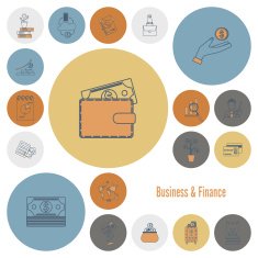 business and finance icon set N165