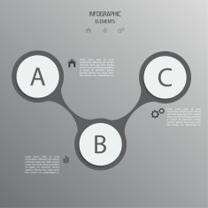 Abstract paper banner for infographics