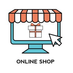 Online shopping process website item buy click pay