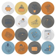 business and finance icon set N175