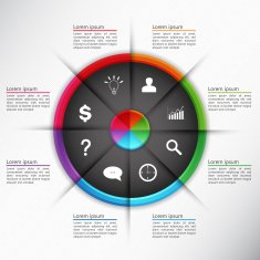 Colorful Circle with 8 Options