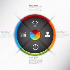 Colorful Circle with 4 Options