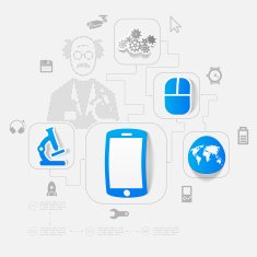 technology sticker infographic N8