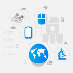 technology sticker infographic N10
