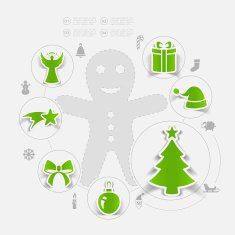 Christmas sticker infographic N4