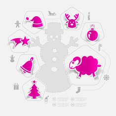 Christmas sticker infographic N5