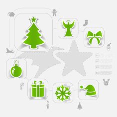 Christmas sticker infographic N6