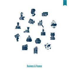 business and finance icon set N184