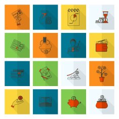 business and finance icon set N195