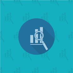 Magnifying Glass with Bar Chart N3