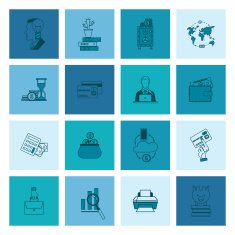 business and finance icon set N199
