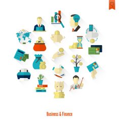 business and finance icon set N207