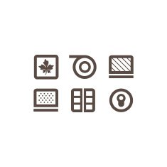 flat icons on the theme of building