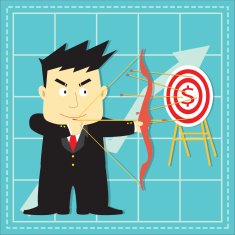 Cute Stock Market Investor Flat Cartoon N10
