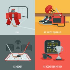 Hockey Icons Set