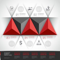 Modern 3d infographics business triangle