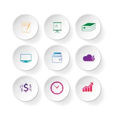 Infographic design template and marketing icons N32