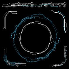 concept futuristic virtual graphic touch user interface HUD N4