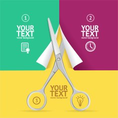 Scissors Cut Paper Option Banner Vector