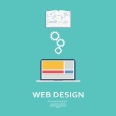 Web design process vector infographics Website development promotional material Smart N4
