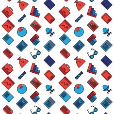 Business icons seamless pattern