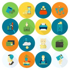 business and finance icon set N238