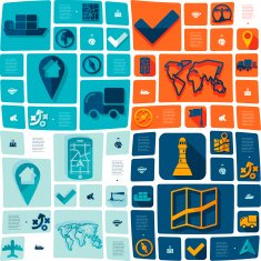 navigation flat infographic N13