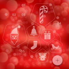 Christmas infographic with unfocused background N21