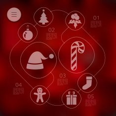 Christmas infographic with unfocused background N22