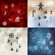 Christmas infographic with unfocused background N23