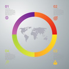 Vector illustration infographics four options N32