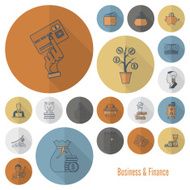 business and finance icon set N264