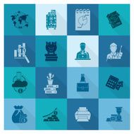 business and finance icon set N265