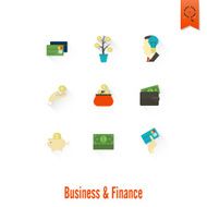 business and finance icon set N266