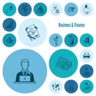 business and finance icon set N267