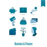business and finance icon set N271